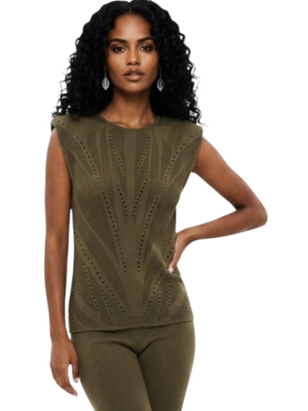Mes Demoiselles Size 2 Bohdi Open Knit Crewneck Sleeveless Sweater NWT